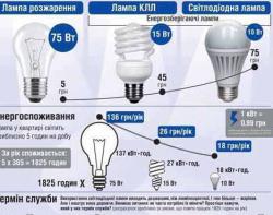 Інфографіка: Які лампи краще економлять