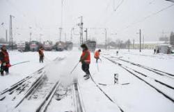 залізничники сніг